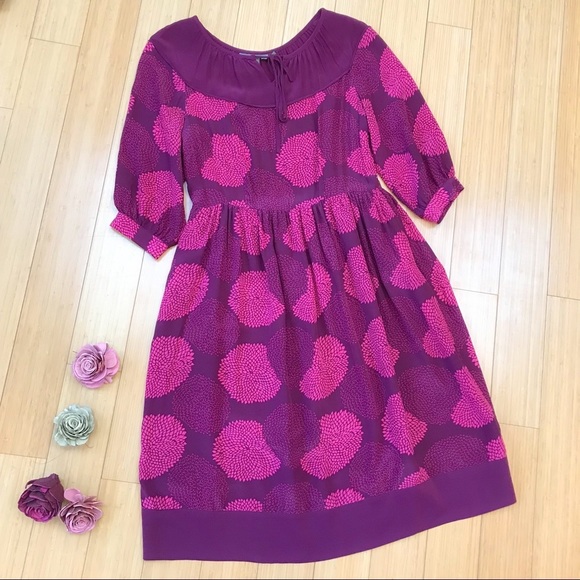 Anthropologie Girls From Savoy Silk Dress, 4. - Picture 3 of 7